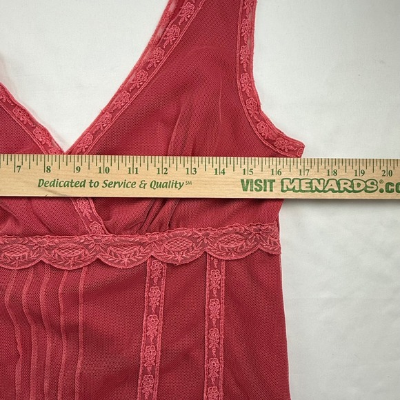 Vintage Lace Mesh Camisole Top Pink Coquette Fairycore Romantic Y2K Size XL - Picture 5 of 6